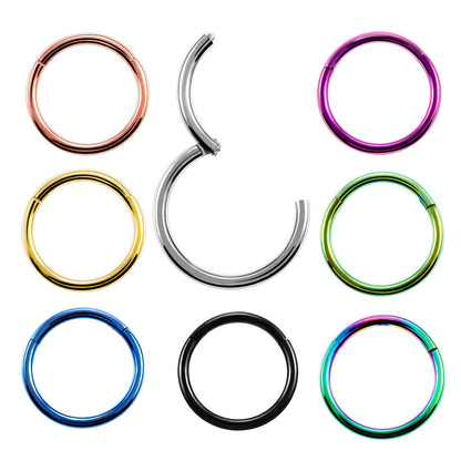Stainless Steel Pierced Nose Ring Interface Ring Closed Ring Seamless Connection Nose Ring Earrings