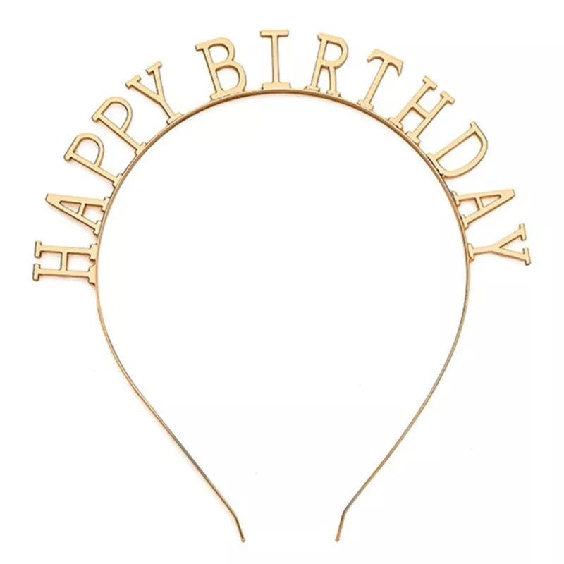 HappyBirtHday Flash Diamond Letter Headband Adult Funny Party Party Hair Accessories Women