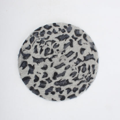 Retro Beret Leopard Painter Hat Super Versatile