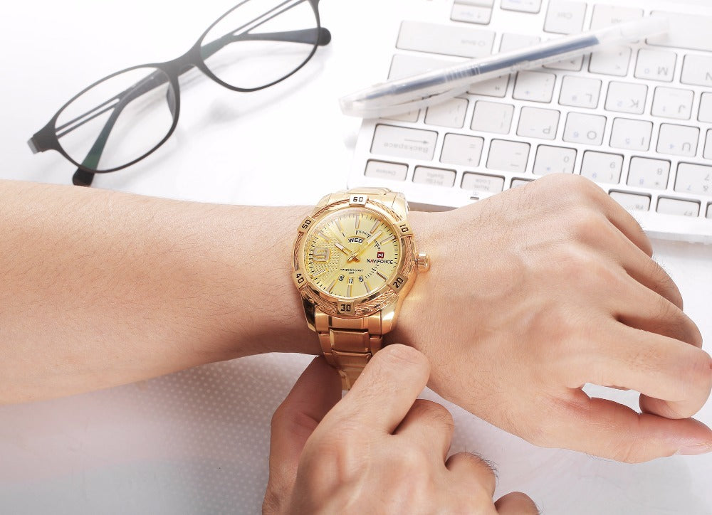 Waterproof quartz watch men&