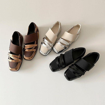 Genuine Leather Ballet Flats For Women, Premium Niche Design, Fashionable Sporty Casual Pumps With Low-Cut Upper