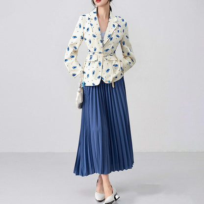 Thin Lace-up Loose All-matching V-neck Coat Women