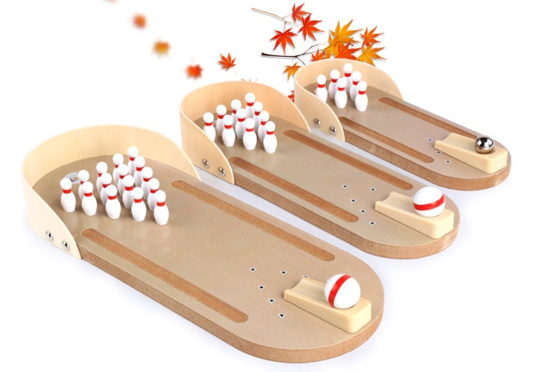 Wooden mini desktop bowling basketball game Parent-child interaction Child adult decompression toy