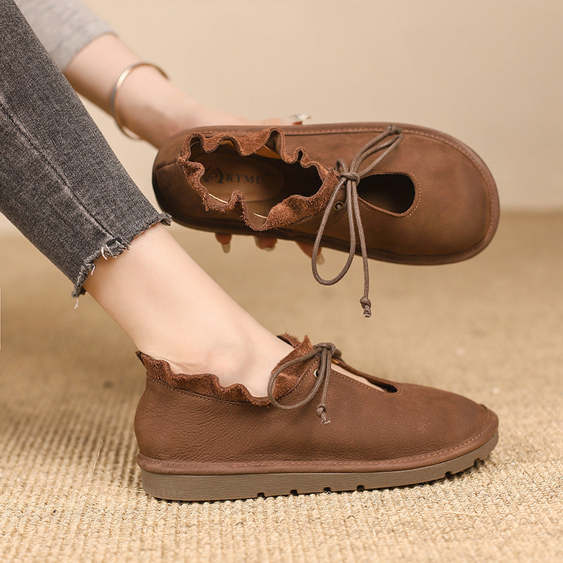 Retro Round Head Leisure Women&