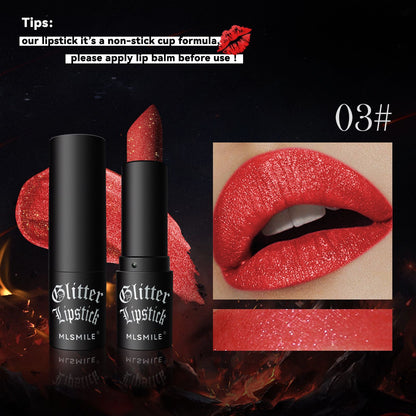 Pearlescent Thin And Glittering Diamond Lipstick Easy To Color Longlasting Lip Gloss Long Lasting Nourishing Moisturizing 7 Color Lipstick