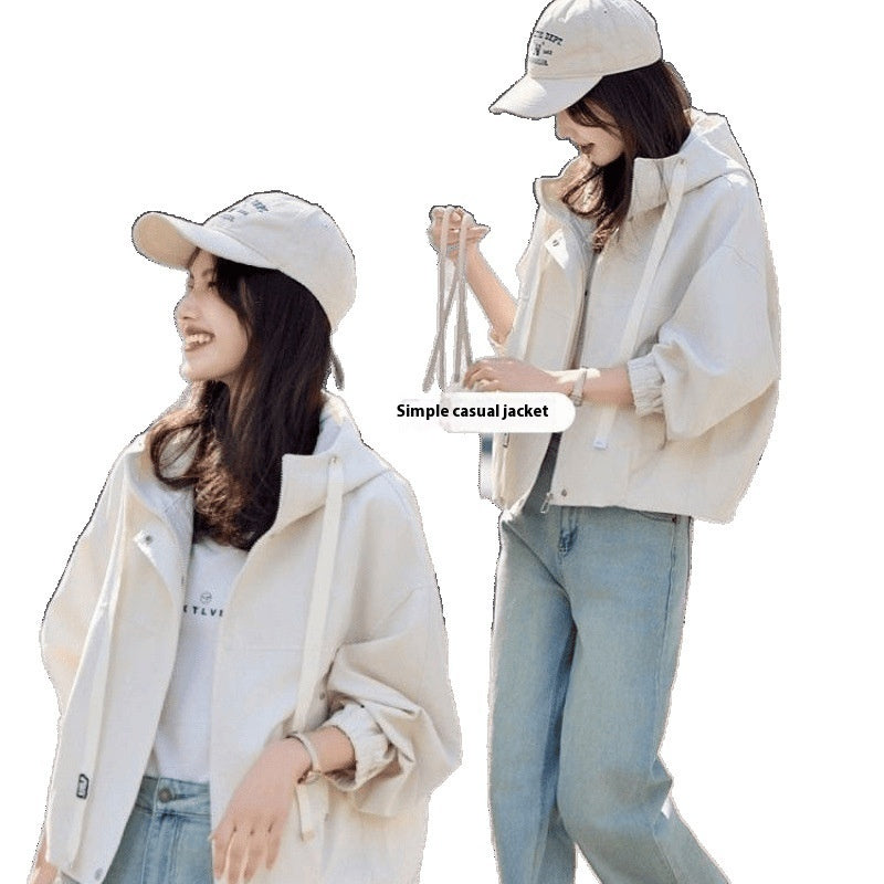 Loose Leisure Short Hooded Commuter Jacket