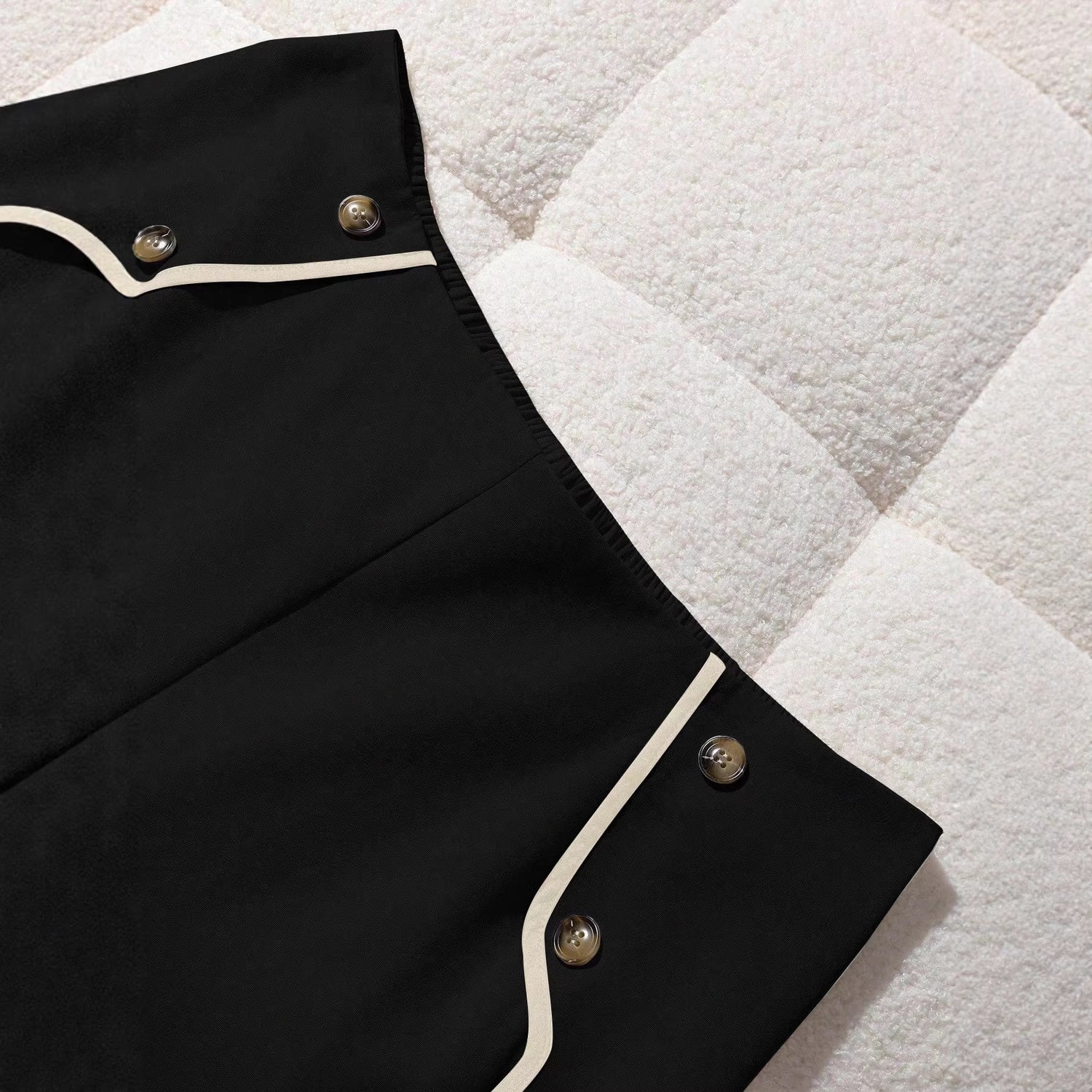 High-waisted Slimming Button-front Versatile Wide-leg Pants For Women