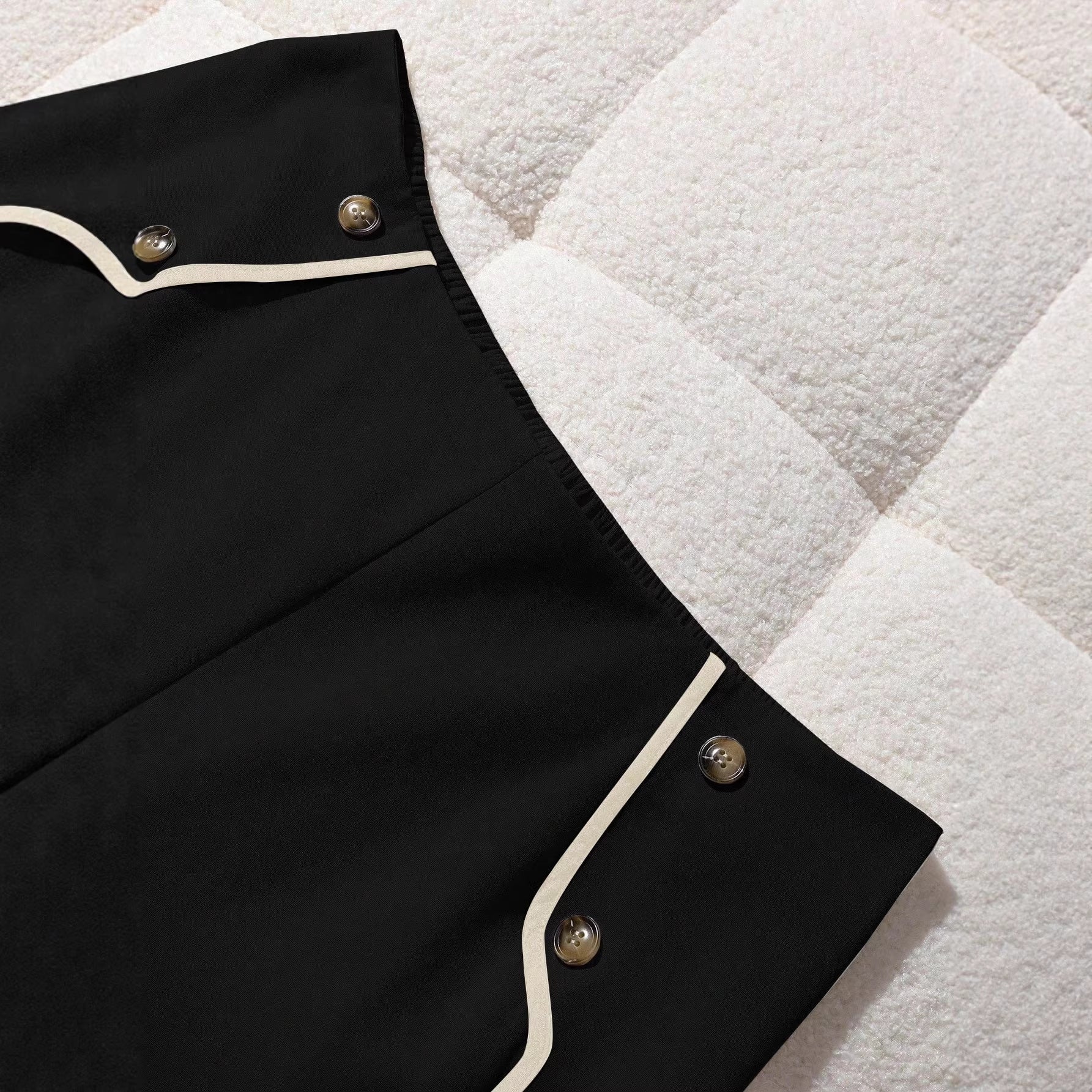 High-waisted Slimming Button-front Versatile Wide-leg Pants For Women