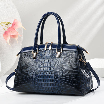 Patent Leather Large-Capacity Commuter Handbag Style