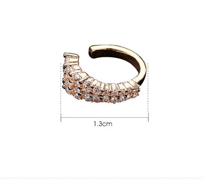 Inlaid Zircon Personalized Without Piercings Earrings Jewelry