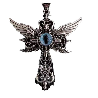 Creative Devil Wings Cross Necklace Necklace