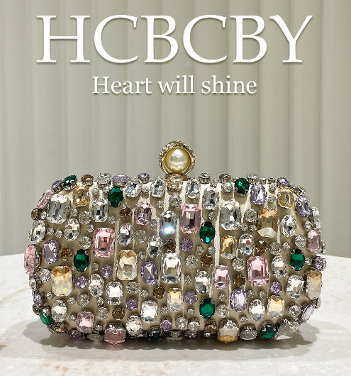 Luxurious Gold-colored Clutch With Dazzling Rhinestone Accents