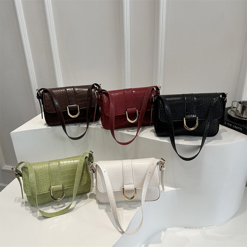 Advanced Texture Underarm Retro Style Fashionable Vachette Clasp Women&