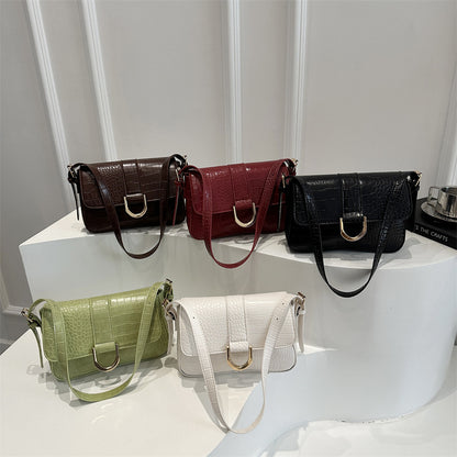 Advanced Texture Underarm Retro Style Fashionable Vachette Clasp Women&