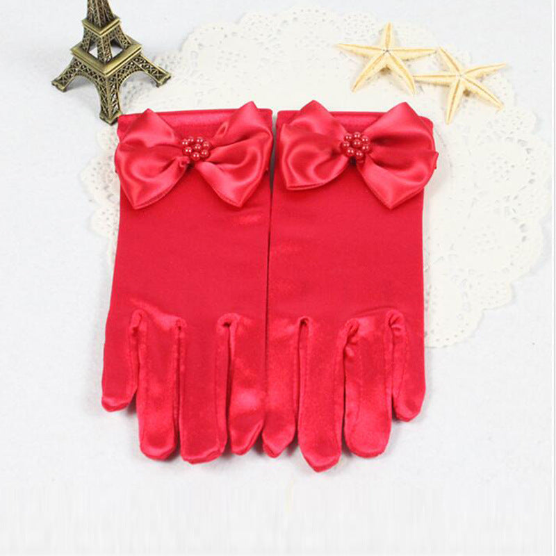 Flower Girl Long Gloves Children&
