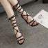 Cross strap Roman high heel sandals