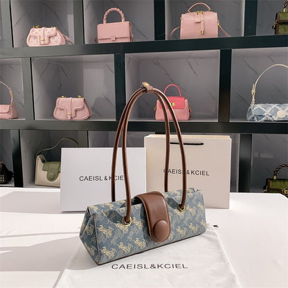 Niche Horse-drawn Tram French Stick Underarm Bag All-match Shoulder Handbag