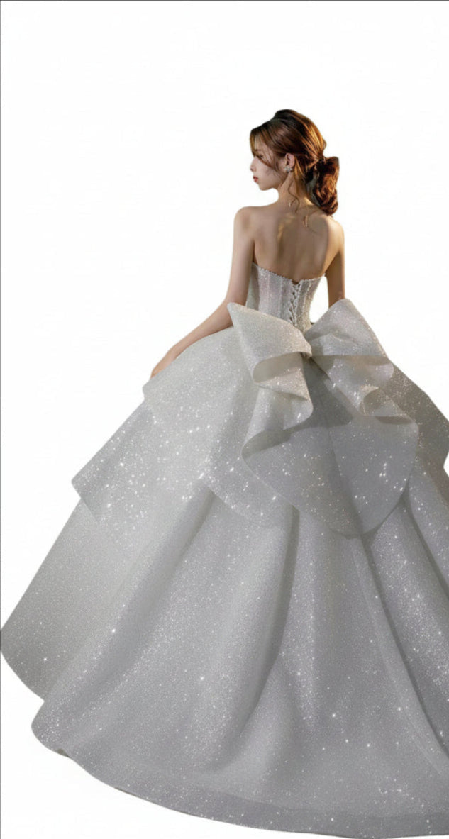 French Tube Top Wedding Dress Mother&