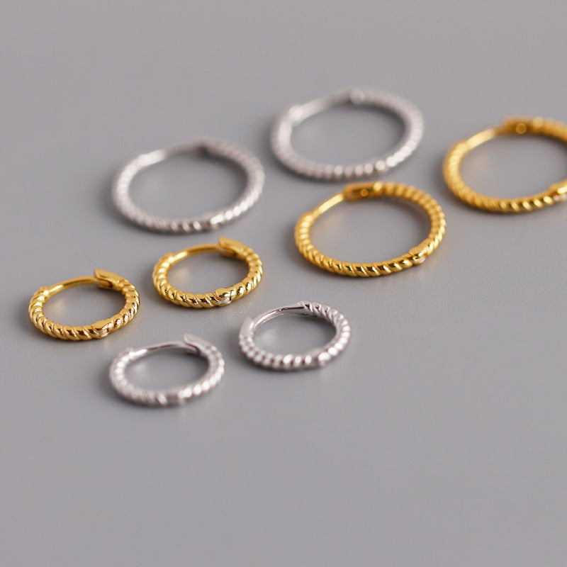 Geometric Ring Circle Twist Ear Buckle Earrings Women