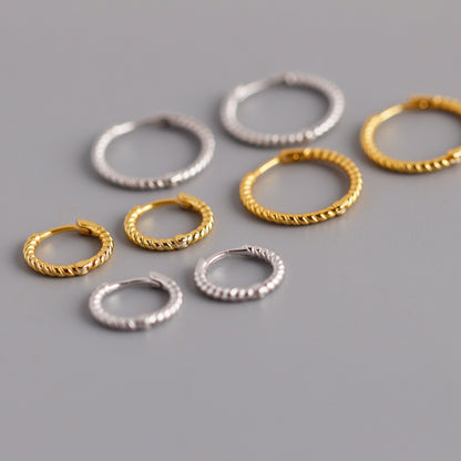 Geometric Ring Circle Twist Ear Buckle Earrings Women