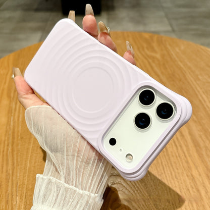 Wave Ripple Pattern Magnetic Suction Phone Case Liquid Silicone Simple