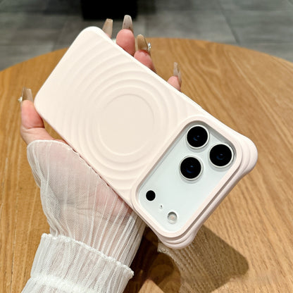 Wave Ripple Pattern Magnetic Suction Phone Case Liquid Silicone Simple