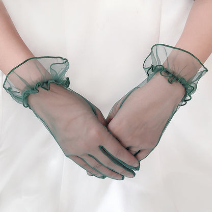 Bride Wedding Gloves Butterfly Embroidered