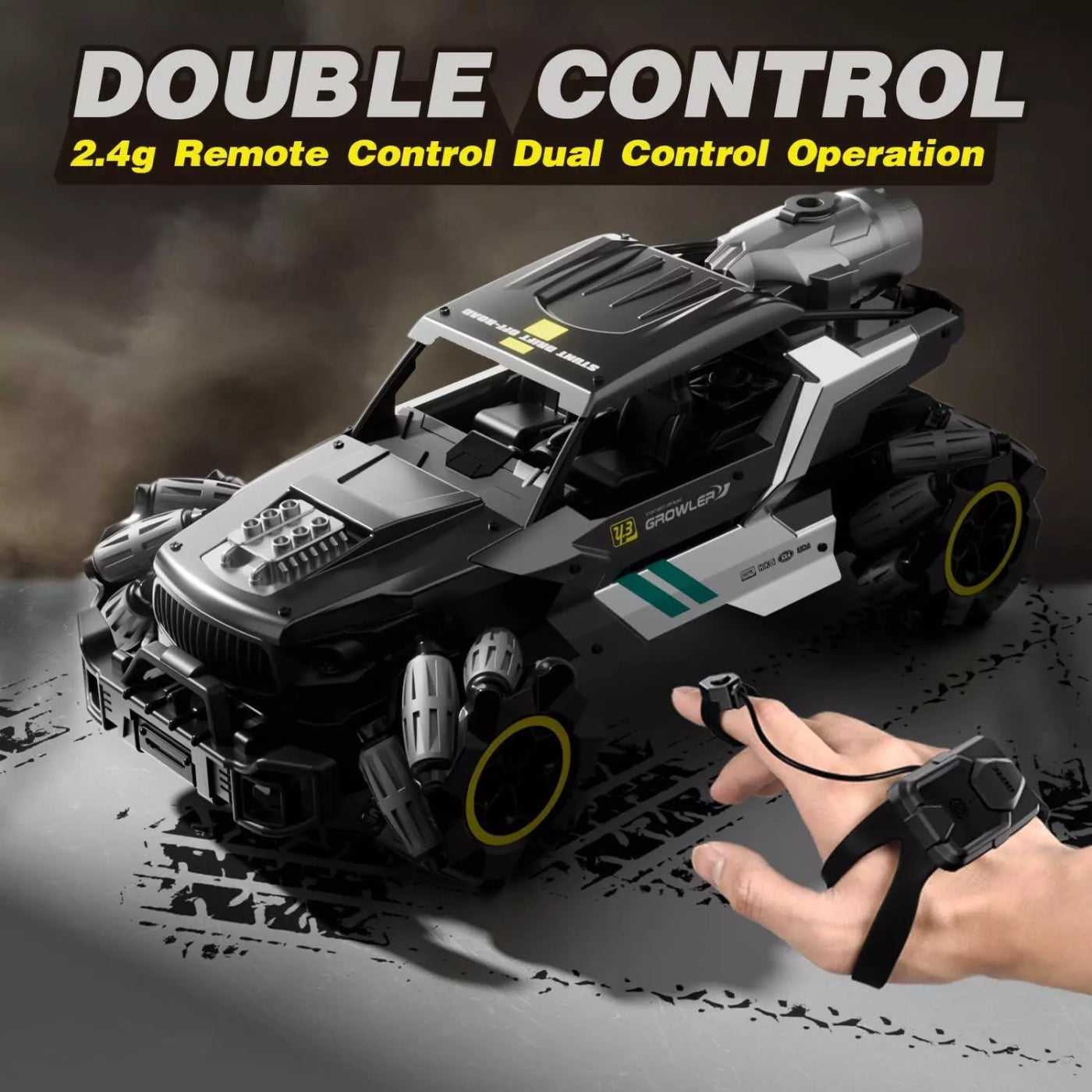 4DRC Remote Control Truck With Spray&amp;Light, Dual Motors Off Road RC Car, 2.4Ghz 4WD 360 Rock Crawler,Hand Controlled Gesture,Toy For Kids Adults.Logistics Is Randomly Sent By UPS,USPS,fedex