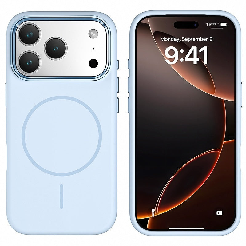 Metal Large Hole Magnetic Skin Feeling All-inclusive Phone Case