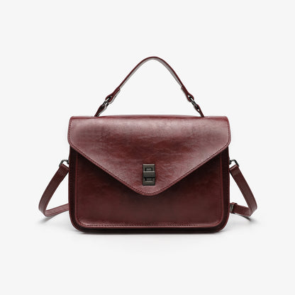 Oil-waxed Leather Vintage Elegant Womens