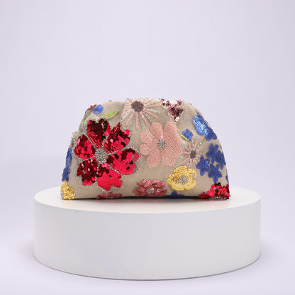 Luxury Bag With Intricate Craftsmanship Featuring A Wave And Ink-wash Painting Style