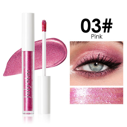 Eye Makeup Ten Colors Thin And Glittering Brightening Liquid Eye Shadow