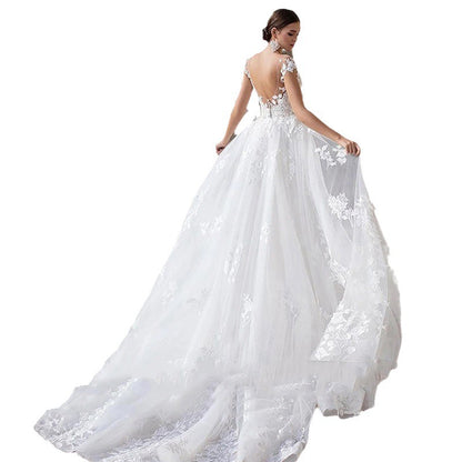 White With Fish Bridal Tail Wedding Dress Two-way Wear Activity Women