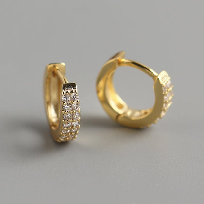 Double row diamond wild ear ring