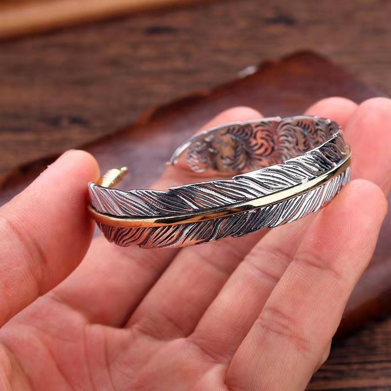 Vintage Takahashi Goro Karaage Feather Bangle Men&