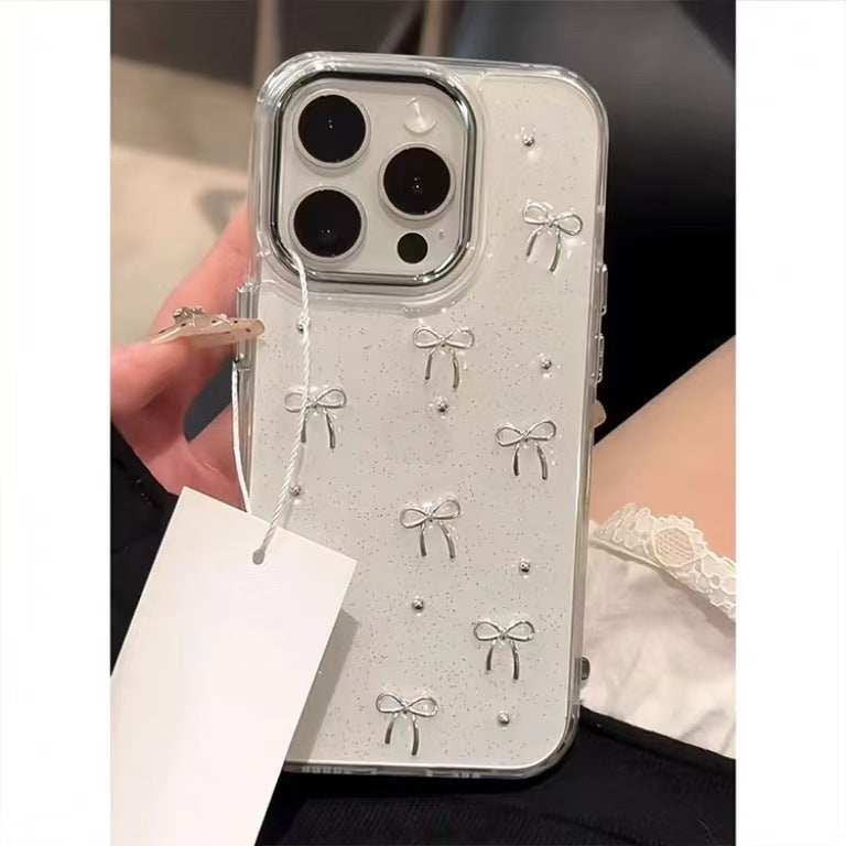 Epoxy Pearl Bow Phone Case