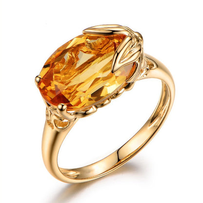 Citrine Gemstone Ring