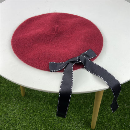 Ladies autumn and winter bud painter hat