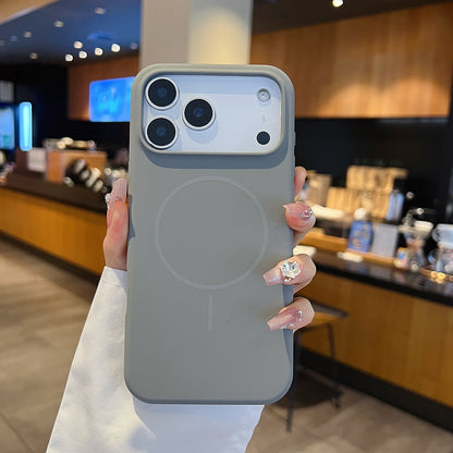 Simple Large Hole Fine Circle Silicone Magnetic Phone Case