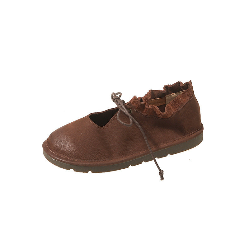 Retro Round Head Leisure Women&