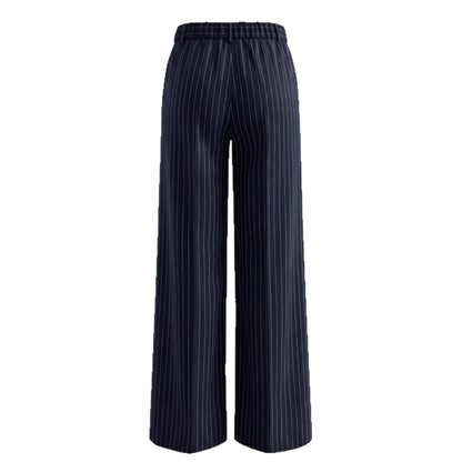 Versatile And Minimalist Striped High Waisted Straight Leg Women&
