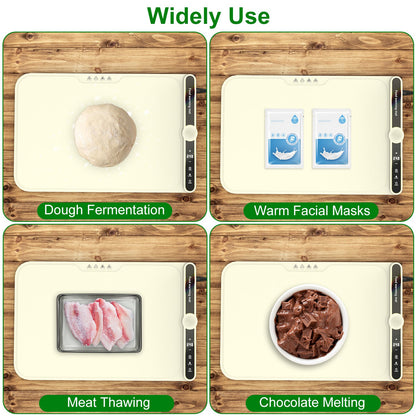 2 Size Optional Silicone Food Warming Mat With 9 Temperature Levels 6Hrs Timer Child Lock Auto Shut Off Roll-Up Electric Warming Tray For Party Buffet Gathering Daily Use 8S Fast And Even Heating