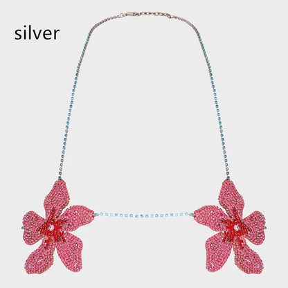 European And American Jewelry Fashion Flower Chest Chain