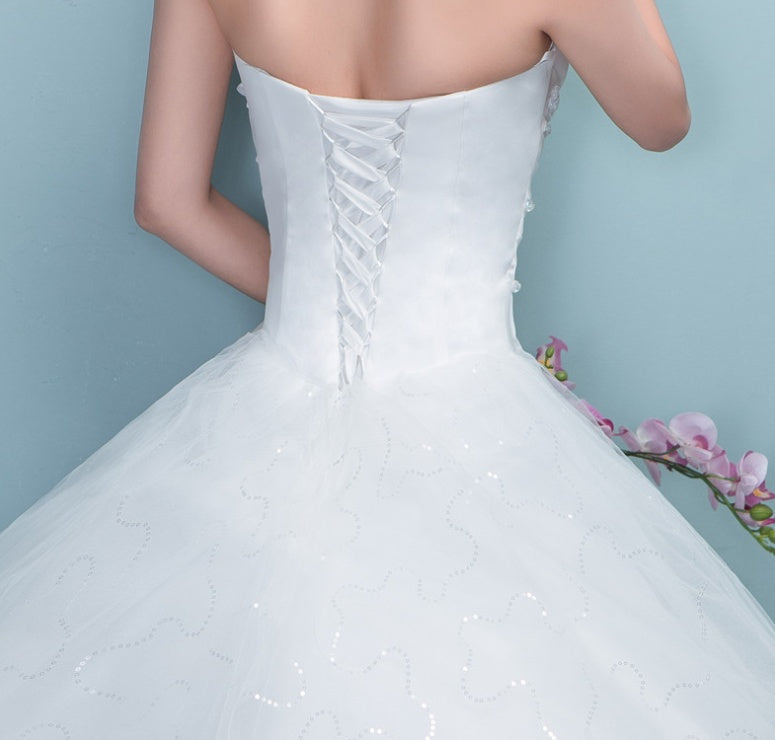 bride wedding dress new large tail size wedding dress factory wholesale TH52