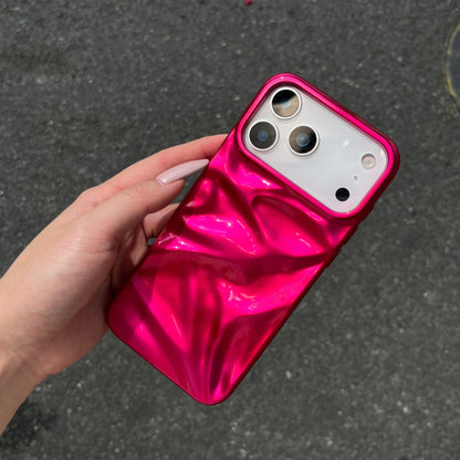 High-grade Cream White Pleated Pattern Phone Case