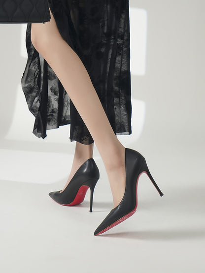 Pointed-toe Sheepskin Spring Women&