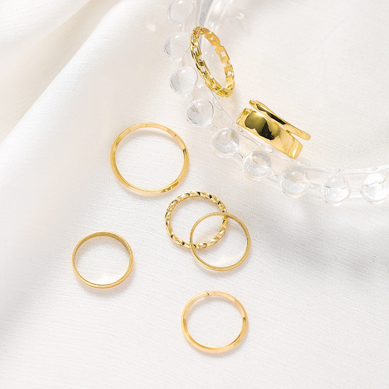 Seven-piece Ring Female Finger Ring Joint Index Finger Ring