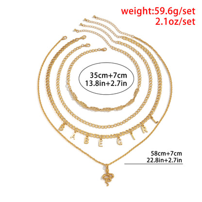 Tassel Necklace Hip Hop Trendy Dragon-shaped Tag Necklace