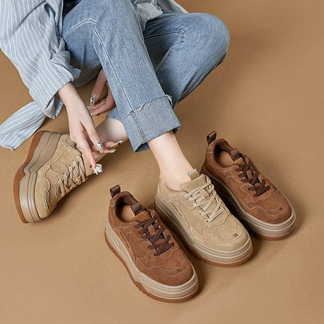 Thick Bottom Height Increasing Sports Board Retro Shoes