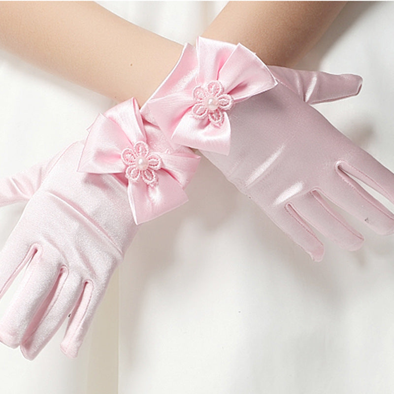 Flower Girl Long Gloves Children&